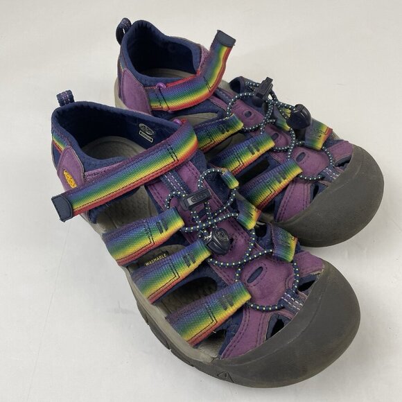 Keen Newport H2 Sandals Kids 5 Adjustable Rainbow Sport Shoes Closed Toe - Picture 1 of 11